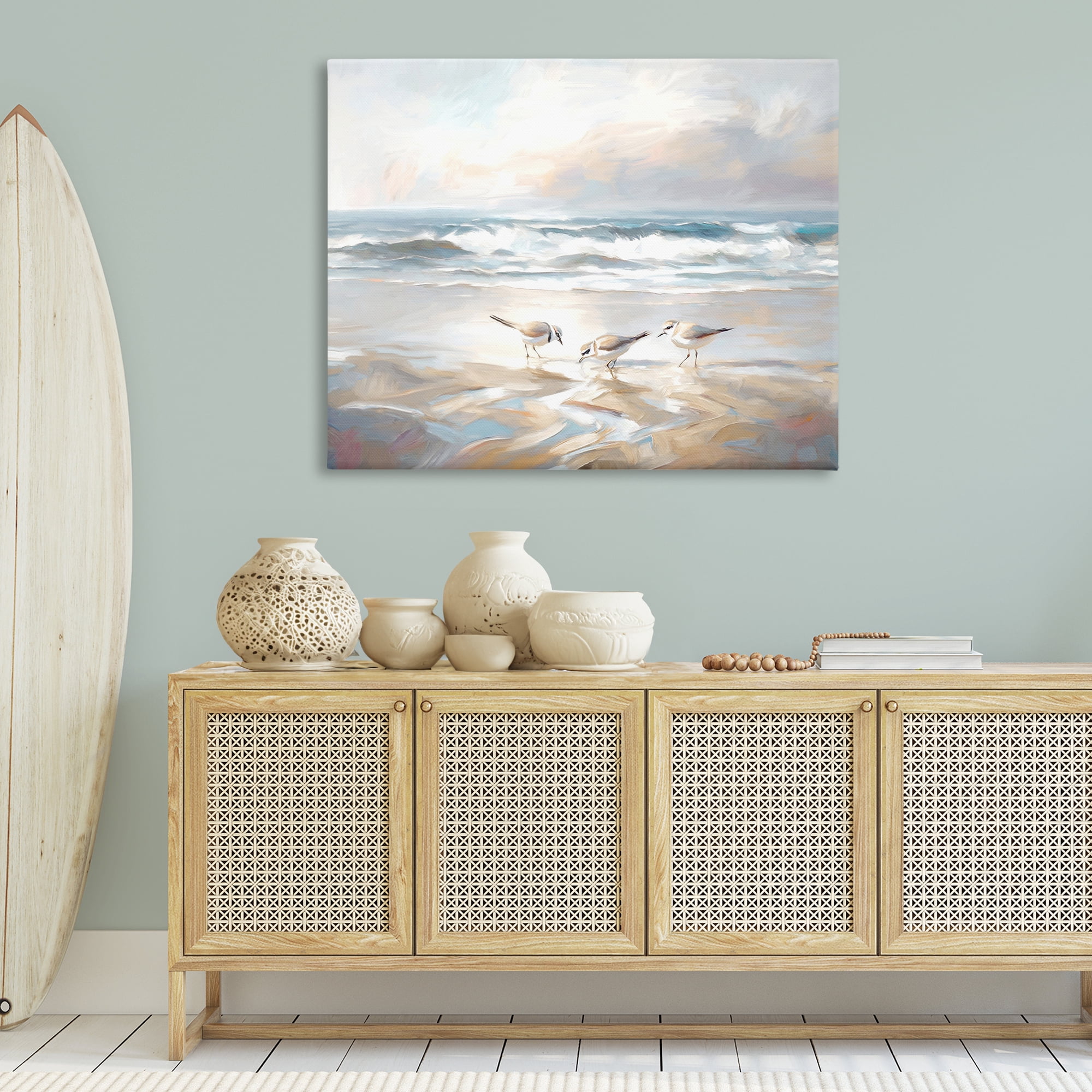 Stupell Industries Blue Haven Bay Coastal Painting Gallery Wrapped Canvas Art Print Wall Art, 48 x 36