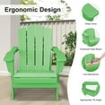 thumbnail image 3 of JUSTLET Adirondack Chair, Plastic Folding Outdoor Patio Chairs, Outside HDPE Chairs for Lawn, Yard, Light Green, 3 of 10