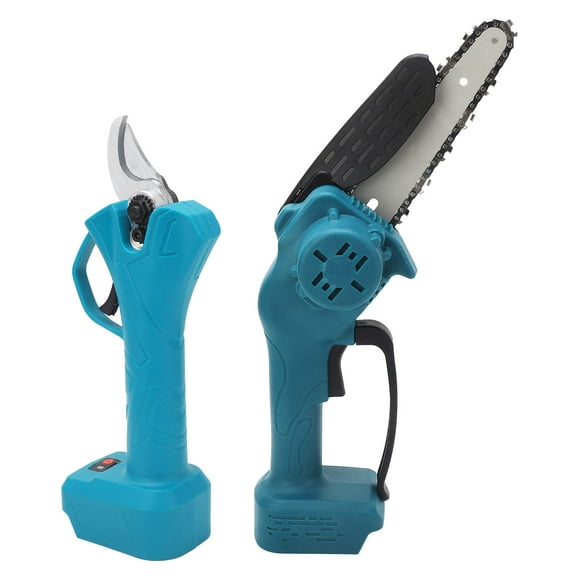 Cordless Chainsaw, Battery Operated Electric Pruner Safety Switch Lightweight 600W Brushless Motor for Yard