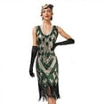 thumbnail image 1 of Les Rugissantes Annes 20 1920s Robe De Cocktail Robe Vintage Robe Clapet Bal Masqu Robe De Bal Gatsby Le Magnifique Charleston Femme Paillettes Frang, 1 of 2