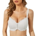 thumbnail image 1 of FallSweet Front Close Push Up Bra Wireless Lace Brassiere Multiway Full Coverage, 1 of 5
