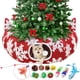 thumbnail image 1 of Túnel de tubo plegable para animales pequeños rojo cama de túnel para gatos debajo del árbol de Navidad círculo de juguete para gatos con bola decorat, 1 of 7