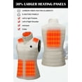 thumbnail image 3 of Venustas Women's Heated Vest with Battery Pack 7.4V, Heated Clothes for Women (Beige, XS), 3 of 7