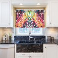 thumbnail image 5 of Yayeee Kitchen Curtains Tier Pair Light Filtering 27"x36" Rod Pocket Short Cafe Window Panel, Green Colorful Circles, 5 of 7