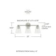 thumbnail image 7 of Capital Lighting 146931BN-533 Baker 3 Light 23" Wide Bathroom Vanity Light - Nickel, 7 of 7