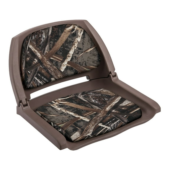 Wise 8WD139CLS-B-733 Cushioned Fold-Down, Molded Fishing Seat, Realtree Max 5