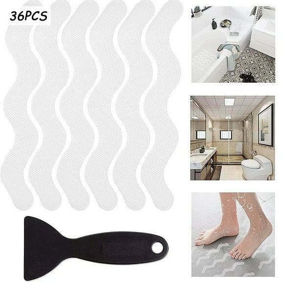 jQMUHLC 36PCS Anti Slip Shower Stickers Bathtub Non Slip Stickers with Strong Adhesive for Bath Tub Shower Bathroom Edge of Swimming Pool Stair