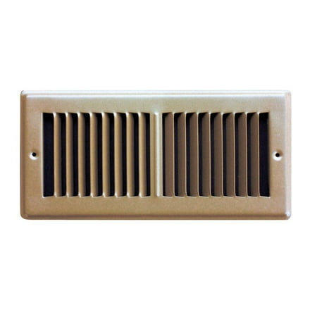 Toe Kick Registers - Tru Aire 2 in. H x 7/16 in. D 2-Way Powder Coat Brown Steel Toe Space Floor Register