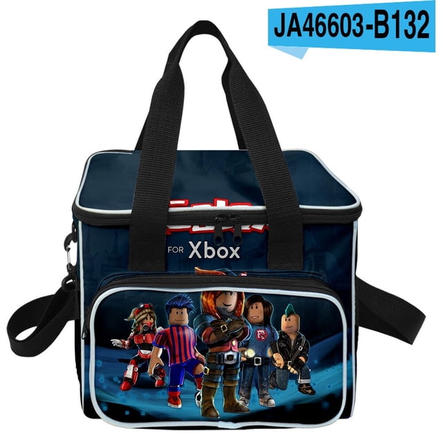 ROBLOX-Bolsa de Picnic 3D, bolsa aislante de moda, fiambrera de construcción de equipo para estudiantes de escuela primaria y secundaria