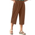 thumbnail image 1 of Summer Clearance! Womens Plus Size Pants,Summer Pants for Womens,Womens Solid Color Pocket Bottom Slit Pants, 1 of 5