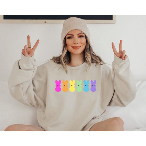 Easter Bunny Peeps Sweatshirt, Easter Shirt, Cute Easter Gift, Kids Easter Toddler, Peeps Shirt