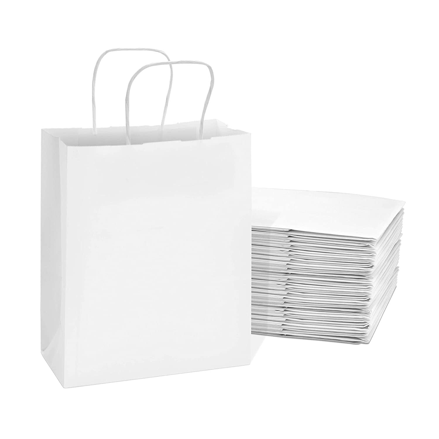 White A4 Paper Party Gift Bags ~ Boutique Shop Loot Carrier Bag ~ Pick Amount 