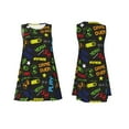 thumbnail image 7 of Wukai Pixel Game Print Women's Sleeveless Dress, Loose Fit Casual Dress for Women, Comfortable Sleeveless Summer Dress, 7 of 7