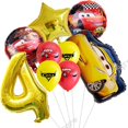 thumbnail image 3 of Ramo de globos con números de 32" de Disney Cars Lightning McQueen, suministros para baby shower, decoraciones para fiestas de cumpleaños, juguetes para niños, regalos, 3 of 5