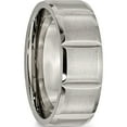 thumbnail image 4 of Titanium Satin And Polished 8mm Grooved Band (Size 9.5) Made In China tb324-9.5, 4 of 5