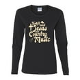 thumbnail image 2 of Wild Bobby, Y'all Need Jesus & Country Music, Pop Culture, Women Graphic Long Sleeve Tee, Black, Small, 2 of 4