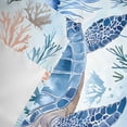 thumbnail image 6 of Underwater Sea Valances for Windows Turtles Jellyfish Corals Summer Marine Life Rod Pocket Curtain Valance Window Treatment Short Curtains for Kitchen Living Room, 42"x12", 6 of 9