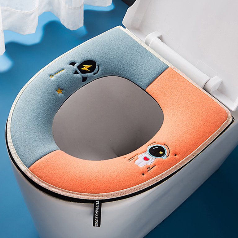 Thickened stretchable washable for all oval toilet seats