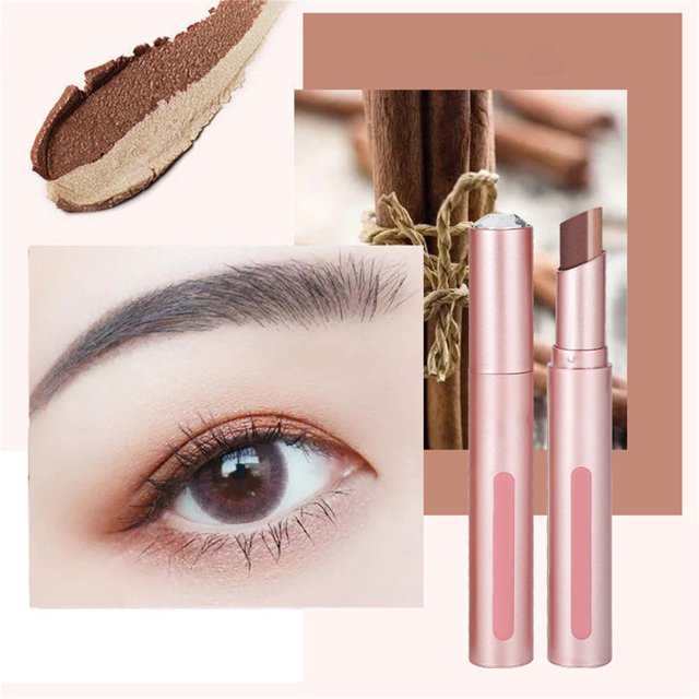 Two Tone Eyeshadow Stick Lazy Eyeshadow Hand No And Sweat Proof Eyeshadow Pen,Gold Makeup Eye Shadow
