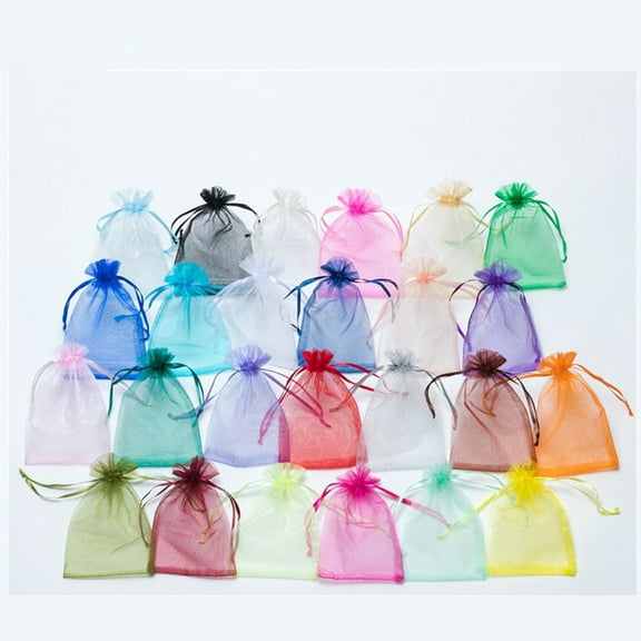 LOLIPPYY 100Pcs Drawstring Net Storage Bags Sturdy Pouches for Party and Candy