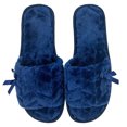 Lavra Women's Plush Open Toe Slippers Velvet Velour House Shoes for