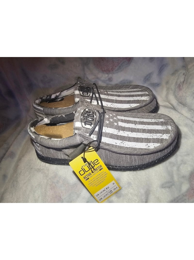 Hey Dude Wally Walls USA Flag Grey Shoes - Walmart.com display picture 2