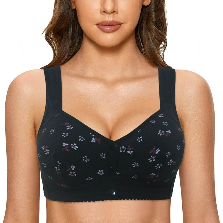 Best Plus Size Sports Bra Women Sexy Lace Front Button Shaping Cup