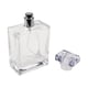 thumbnail image 3 of Frasco de perfume con pulverizador JM cuadrado transparente y nebulizador plateado pulverizador para viajes aceites esenciales, 3 of 5