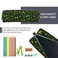 thumbnail image 5 of Fotbe Green Branch Olive Pattern Leather Pencil Case, Pencil Pouch with Durable Zipper, Compact and Stylish Organizer for Stationery, Art Supplies, Travel Essentials, 5 of 7