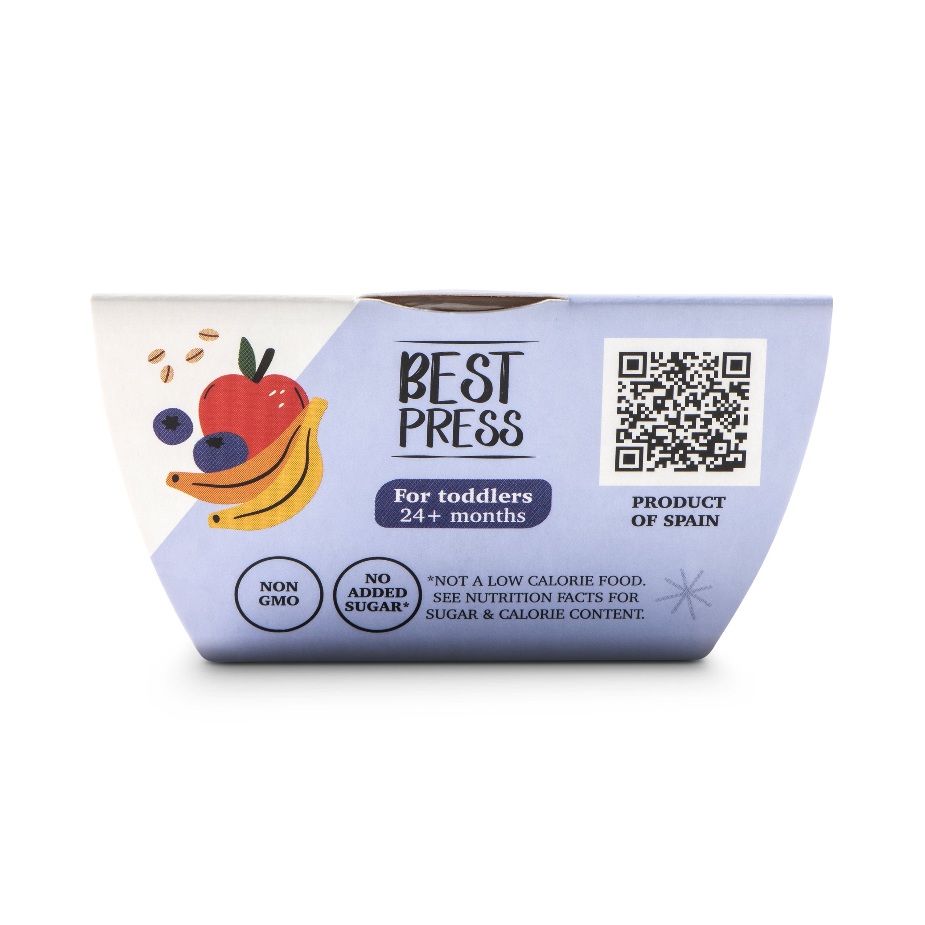 Best Press Toddler Food, Delicious Blueberry Overnight Oats, with Texture and Advanced Flavor Profile, 4.6oz or 130g, Clean Ingredient Profile, No Artificial Ingredients
