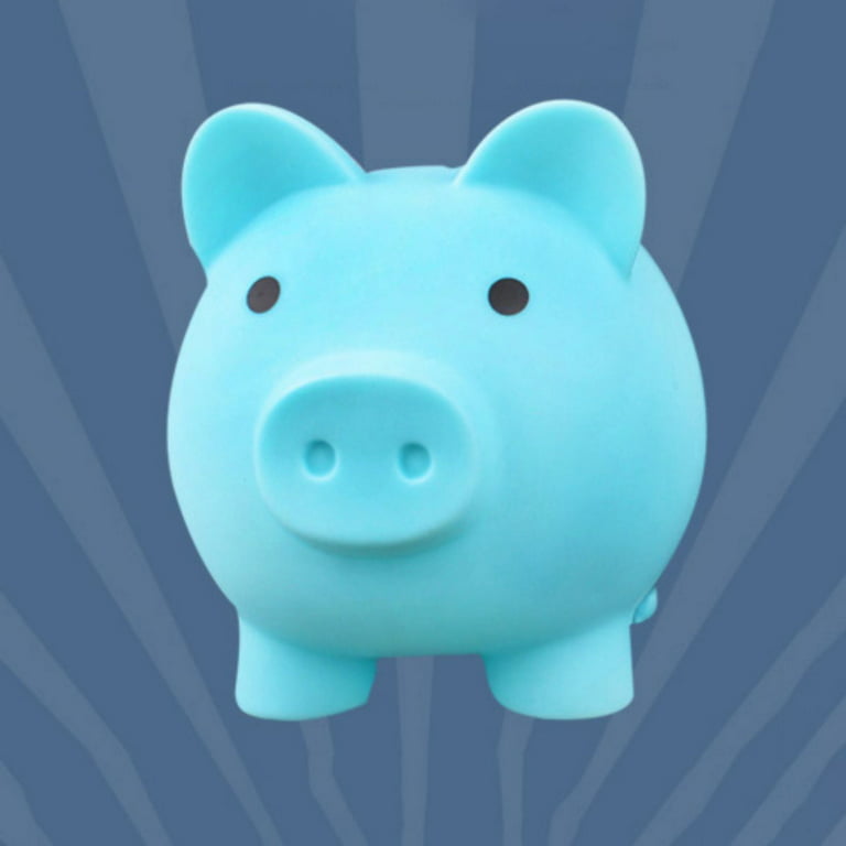  Oislove2 Piggy Bank, My First Money Bank, Unbreakable Plastic  Coin Bank for Girls and Boys, Medium Size Piggy Banks, Practical Gifts for  Birthday, Easter, Baby Shower (Blue) : Toys & Games