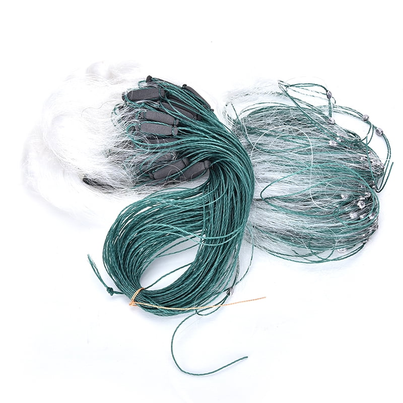 25m 3 Layers Monofilament Gill Fishing Net with Float Fish Trap Fishing