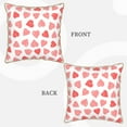 thumbnail image 3 of Kll Pink Hearts1 Decorative Throw Pillow Covers Velvet Soft For Couch Sofa Bedroom Living Room Outdoor -18"X18", 3 of 8