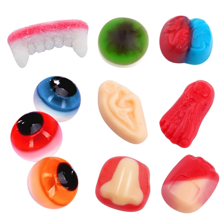 Amos Halloween Variety Candy Pack, Gummy Eyeballs & Fang & Body