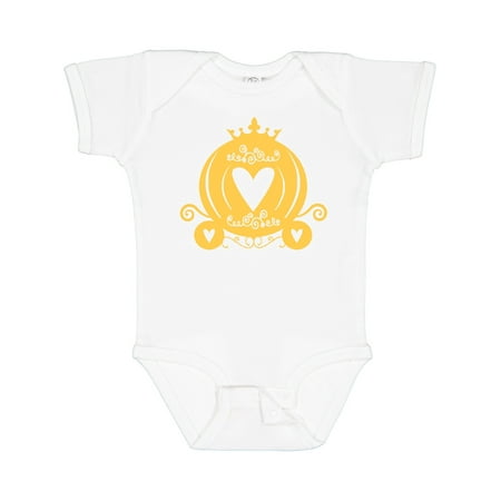 

Inktastic Pretty Yellow Princess Carriage Gift Baby Boy or Baby Girl Bodysuit