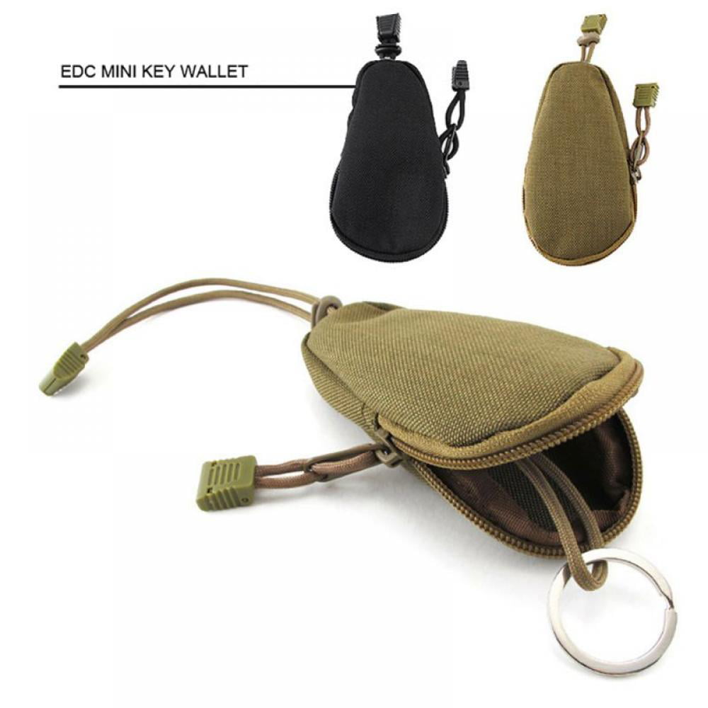 Outdoor Tactical Small Molle Pouch Zipper Key Bag Car Key Holder EDC Tool Wallet 