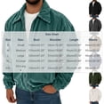 thumbnail image 3 of Men's Corduroy Jacket Full Zip Vintage Coat Casual Fall Windbreaker with Pockets Lightweight Classic Turn Down Collar Outerwear Retro Spring Winter Streetwear, 3 of 8
