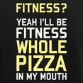 thumbnail image 3 of CafePress - I'll Be Fitnees Whole Pizza In My Mouth Pajamas - Women's Short Sleeve Print T-Shirt and Pants Dark Cotton Pajama Set, 3 of 7