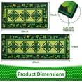 thumbnail image 3 of St.Patrick's Day Kitchen Rug Set of 2, Classic Green Buffalo Plaid Shamrock Non-Slip Kitchen Mat, Irish Home Decor St. Patrick's Day Holiday Decoration - 17 x 30 Inch and 17x47 Inch, Large, 3 of 7