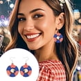 thumbnail image 4 of geerera Independence Day Theme Party Earrings Holiday Party Dress Up Ambiance Jewelry Pentagram Bow Hanging Ring, 4 of 6