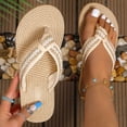 thumbnail image 2 of asddcavvf Ladies Shoes Platform Flip Flops Fashion Flip Flops Beach Slippers Bohemian Sandals, 2 of 9