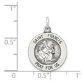 thumbnail image 2 of Sterling Silver Antiqued Saint Francis Medal, 2 of 2