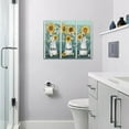 thumbnail image 2 of Farmhouse Sunflower Cotton Bathroom Decor Wall Art Rustic Hummingbird Floral Pictures Wall Decor Relax Soak Unwind Bathroom Sign Canvas Painting Prints Artwork Framed for Bathroom Bedroom 16"x12", 2 of 6
