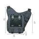 thumbnail image 2 of Bolso bandolera de hombro de lona vintage para hombre Bolso bandolera de patchwork de cuero en el pecho (03-1BLACKGREY) KAUKKO  FH03-1-Blackgrey, 2 of 5
