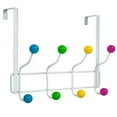 thumbnail image 2 of LYNK PROFESSIONAL® HOME™ Over Door Hooks Rack - 8 Hook Over Door Hanger - Over Door Towel Rack - Hanging Towels or Clothes - For Bathroom, Bedroom or Laundry Room – Lifetime Ltd. Warranty - White, 2 of 7
