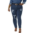 thumbnail image 6 of Agnes Orinda Women's Plus Size High Rise Skinny Ripped Distressed Legging Jeans, 6 of 7