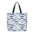 thumbnail image 1 of Fotbe Blue Fish Bolsa Tote con Estampado para Mujer, Bolsos con Cremallera, Bolsa de Hombro Casual de Gran Capacidad con Bolsillos Internos, 1 of 7