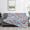 thumbnail image 2 of Yiaed Flamingo Print Blanket Throw Blanket Soft Cozy Flannel Blanket for Home Bed Sofa Couch Chair-60"x50", 2 of 6