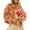 Orange, variant on Womens Cardigan Corduroy Football Sequin Jacket Baseball Casual Jacket Work Cardians