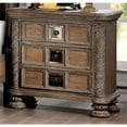 thumbnail image 5 of Furniture of America Racha Transitional Wood 3-Drawer Nightstand in Natural Tone, 5 of 8